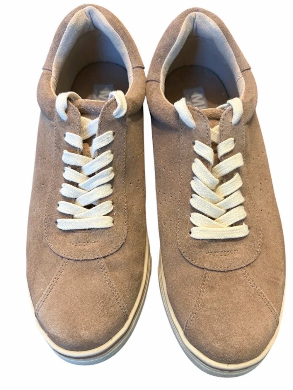 MIA Women’s Sprint Sneakers Neutral Stone Suede Upper with Low Platform Sole 9M